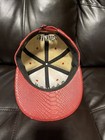 Trap House Red Faux Leather/Snake Hat Academy Fits  Caps Plus Embroiled Rare — photo 4