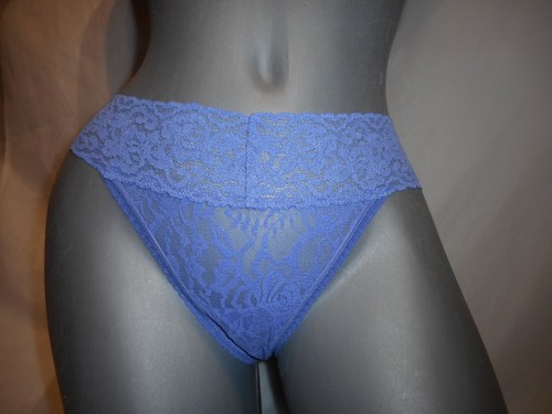 Felina Women's Purple Semi-Lace Thong Panty One Size - Picture 5 of 11