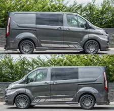 Ford Transit Custom Side Stripes Vinyl Graphics Any Year Decals LWB SWB
