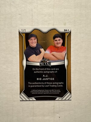 A.J. AJ Big Justice Costco Guys 2025 Leaf Metal Super Gold