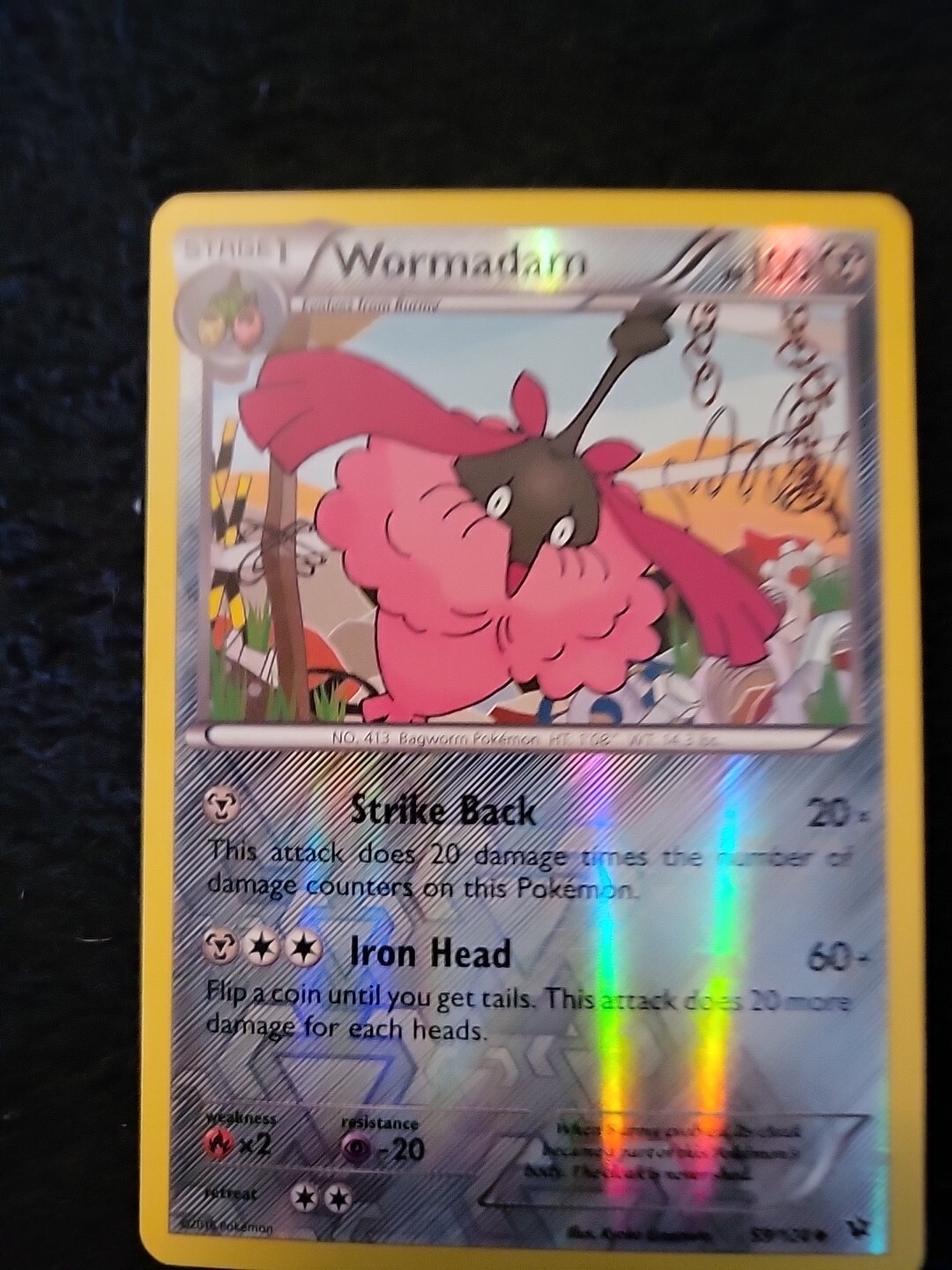 Pokemon - XY - Fates Collide Wormadam 59/124 Reverse Holo - NM