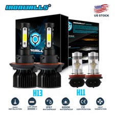 For Ford Mustang 2005-2012 4 Side LED Headlight High Low Fog Light Bulbs Combo