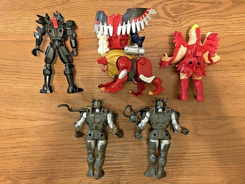 Lot of 5 Power Rangers Bandai Wild Force, Chicken Pete, Figurines Some Vintage - Picture 7 of 7