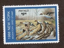 NY4 - New York State Duck Stamp. Single. MNH. OG.