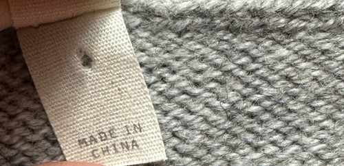 Anthropologie HWR Monogram Sweater Womens X Small Button Tree Asymmetric Cottage - Picture 13 of 15