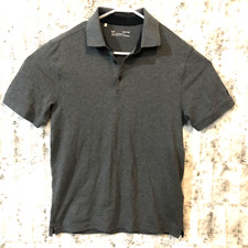 Under Armour Mens Small Heatgear Polo Shirt Gray Short Sleeve Classic Preppy