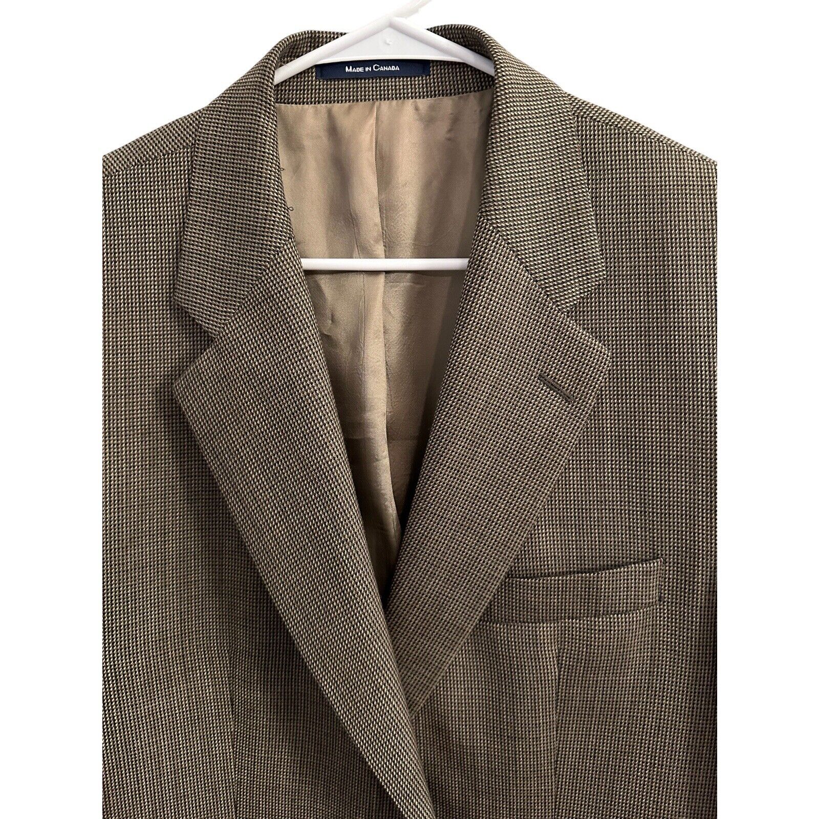 Chaps Men’s Wool Blazer Sport Coat Brown Beige Su… - image 2
