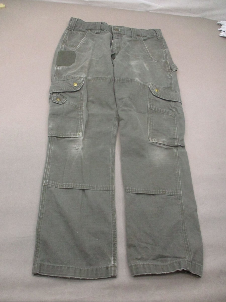 Carhartt(30×32) Carhartt Size 32x30 Mens Gray 100% Cotton Zip Fly Pockets