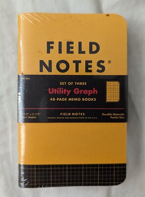 Field Notes ''Utility Graph'' 3-Pack Sealed (FNC-34a, Spring 2017) PER PACK