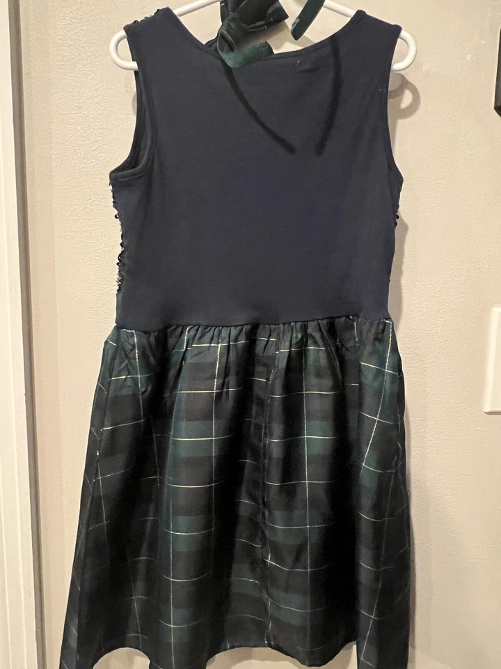 Vestido de Navidad sin mangas a cuadros The Children's Place para niñas talla 6x-7 Foto 4 de 4