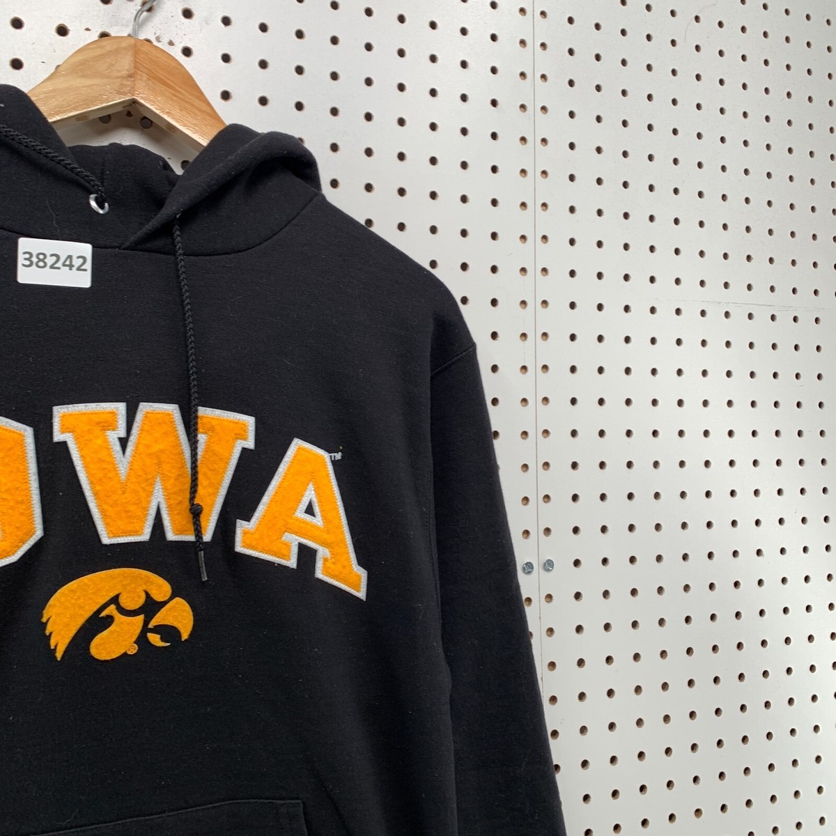 Iowa Hawkeyes Hoodie Sweatshirt Adult Small Black