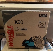 5x 68 wipes per box WypAll 12890 X90 Ultra Duty Cleaning Cloths BLUE 340 Total