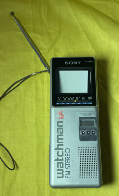VINTAGE SONY WATCHMAN MODEL FD-3A CLOCK TV FM STEREO RECEIVER