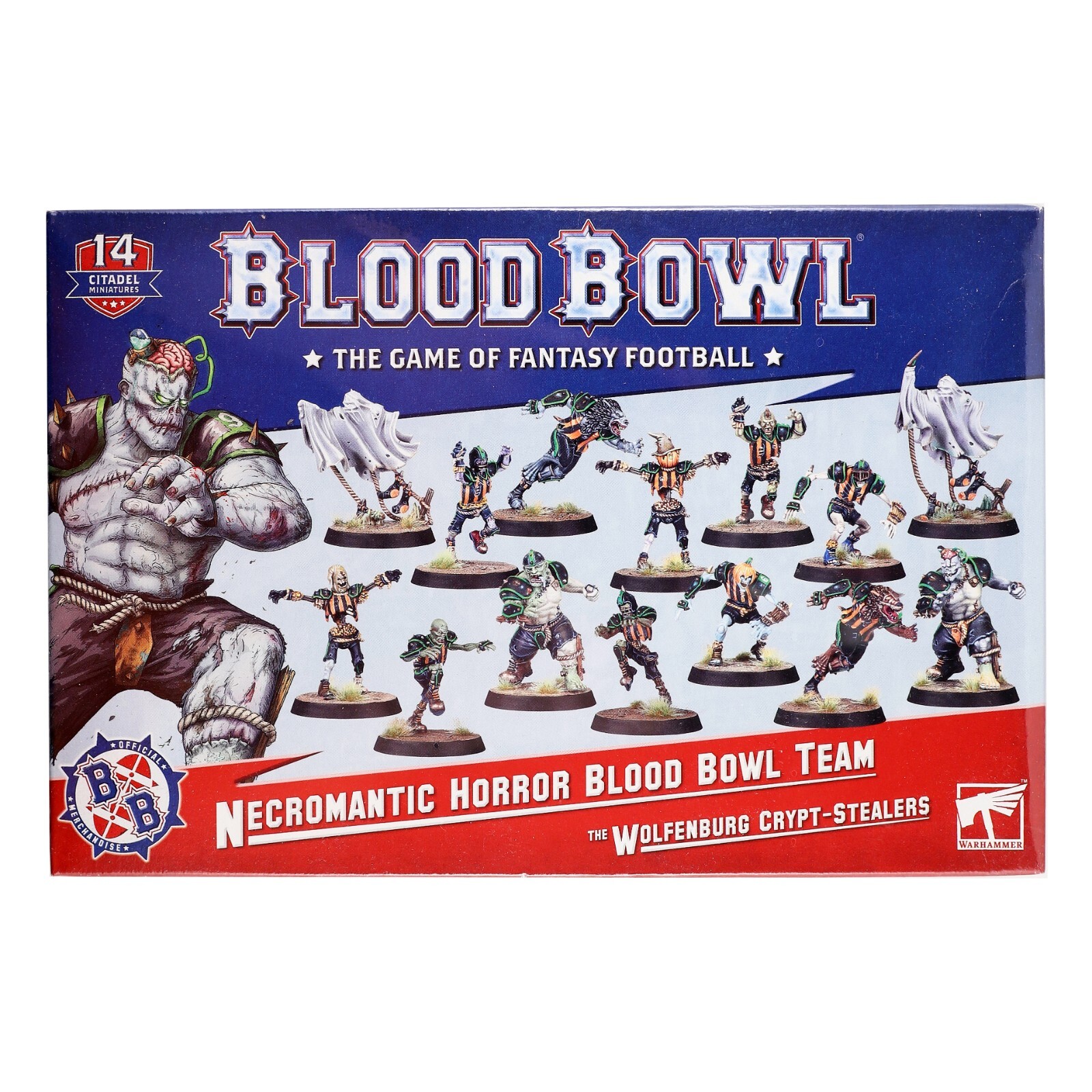 Games Workshop Weiß Set Mit 14 Figuren Blood Bowl - Team D'horreurs Nécromantiques : The Wolfenburg Crypt-Stealers - Bild 2