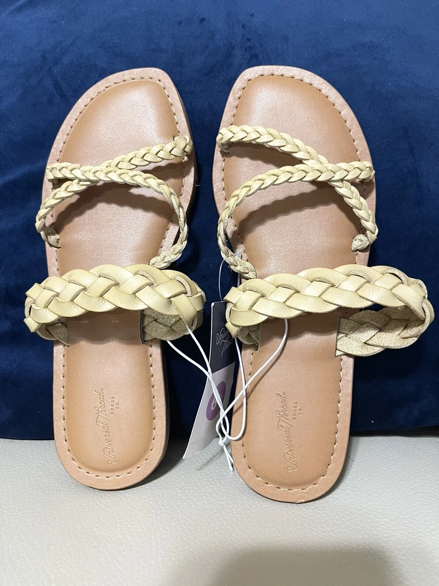Women s Hilda Braided Strappy Footbed Sandals Universal Thread