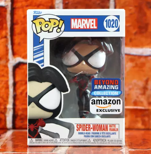 Funko Pop Marvel Spider-Woman #1020 Beyond Amazing exclusivo de Amazon con protector