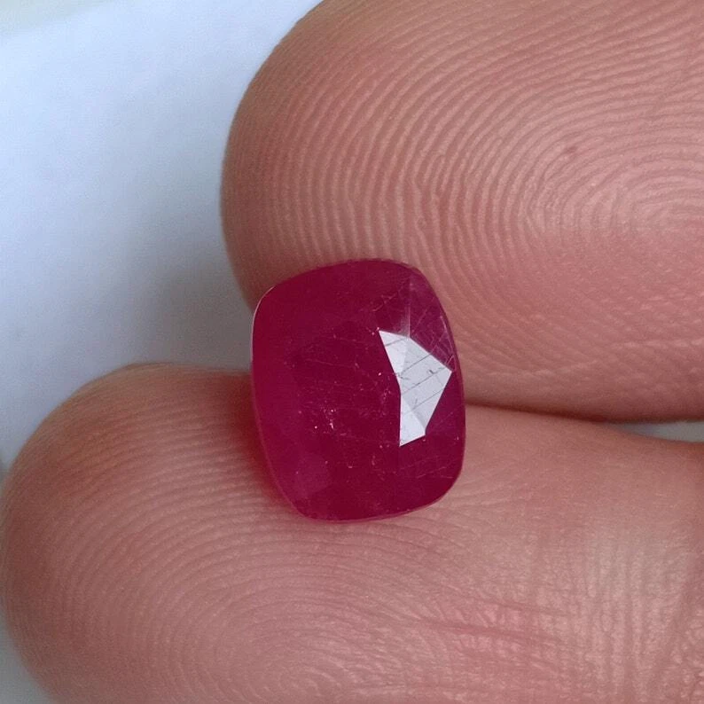 2.64 Ct Natural Pink Ruby Cushion Loose Gemstone Jewelry Making - Image 3 of 4