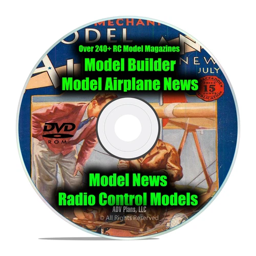 RC Model Airplane Magazines, Model Builder, Radio Control 243 Issues DVD
