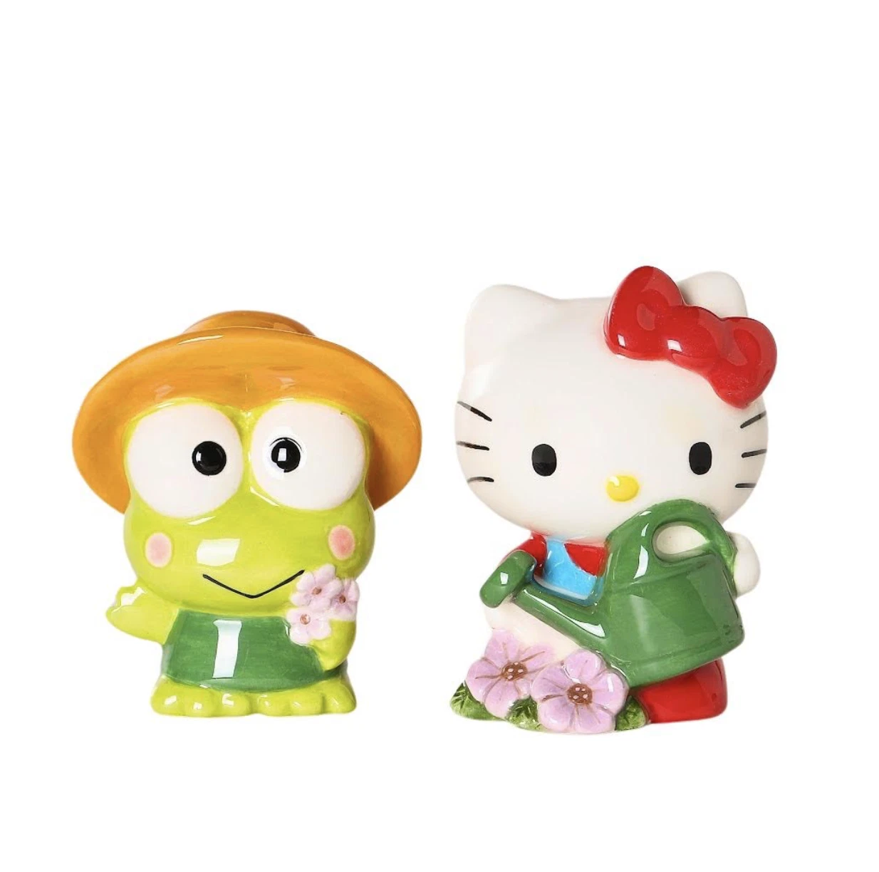 Blue Sky Clayworks Hello Kitty and Keroppi Salt & Pepper Set