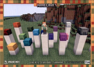Panini Minecraft Trading Card Nr. 114 - Bunt wie ein Regenbogen Pixel Karte 2023