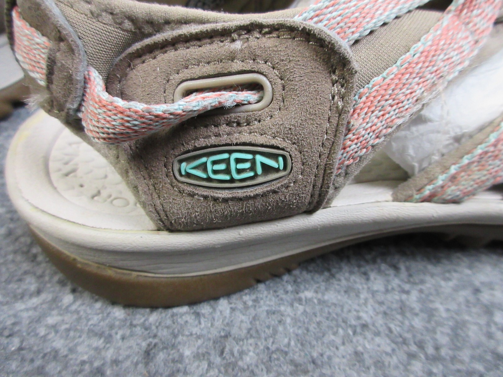 Sandali Keen Whisper donna taglia 9 5 marrone rosa escursionismo punta chiusa slingback