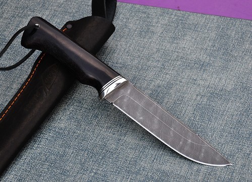Damaszener Stahl Damast Outdoor JagdMesser Nazarov Knives Handarbeit HRC62 Вепрь - Bild 9 von 11
