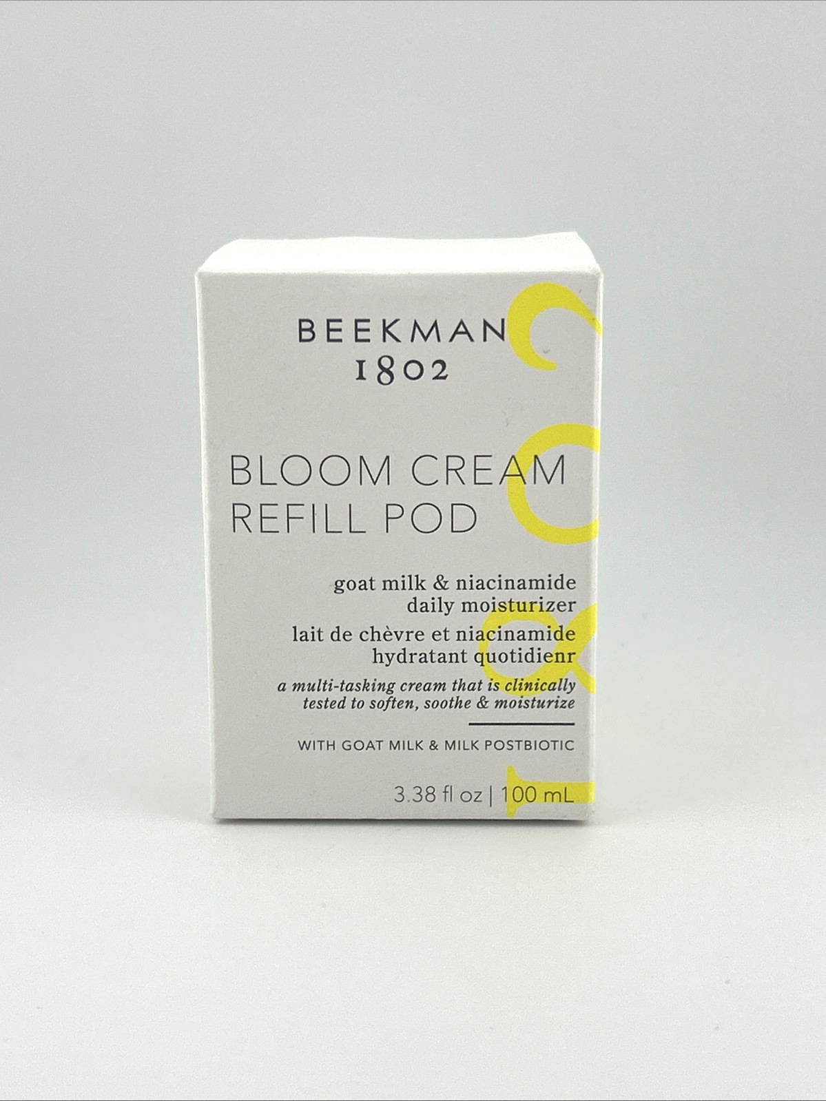 BEEKMAN 1802 Bloom Cream Refill Pod with Goat Milk and Niacinamide 3.38 oz Sealed
