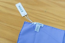 ETON BLUE BLACK POCKET SQUARE 100 SILK