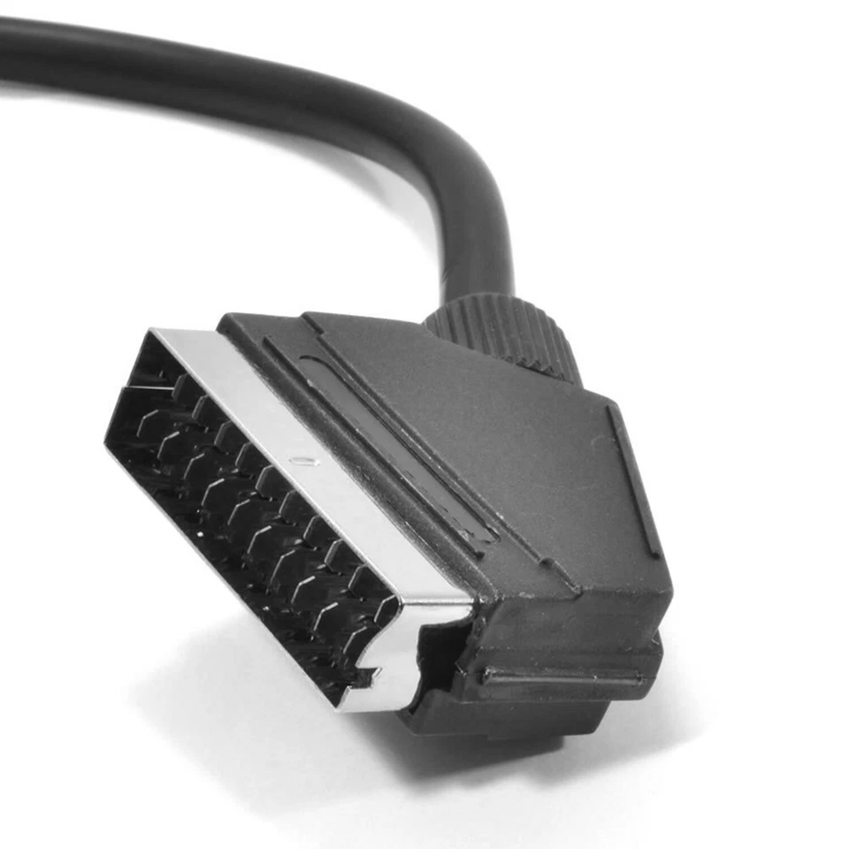 SCART 21 Pin Male To Male AV Lead Nickel Connector Extension Adapter RGB Cable - Image 4 of 4