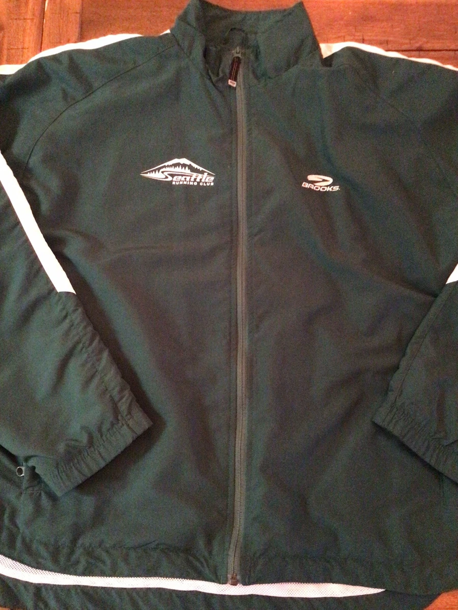 Brooks running jacket best sale green