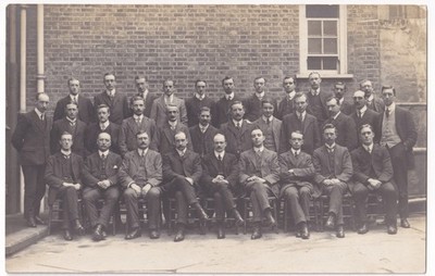 RPPC Postkarte National Telephone Company NTC London Inventory Staff 1911 GPO Grp