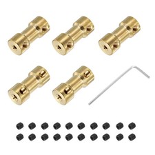 5Pcs 2mm to 2.3mm Brass Shaft Coupling Joint Connector with Screws and Wrench