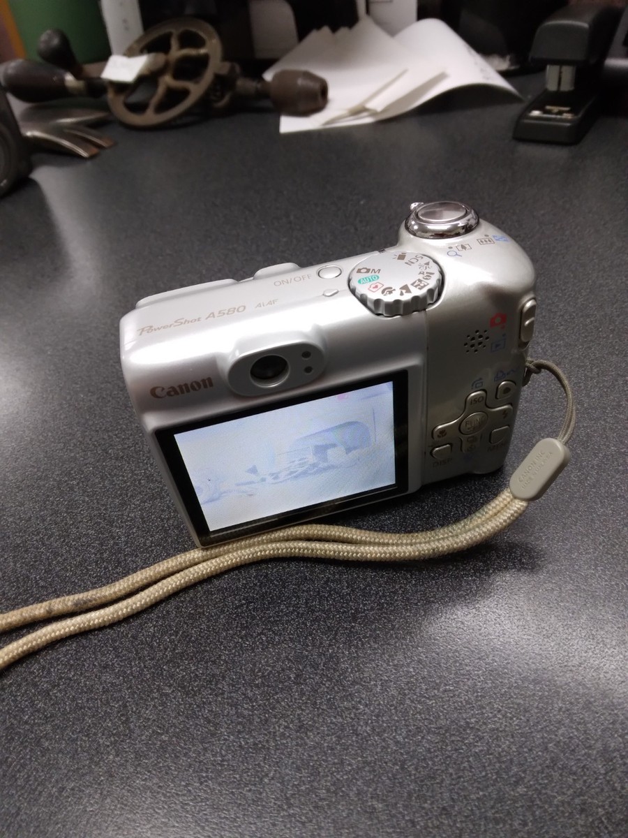 Canon PowerShot A580 8.0MP Digital Camera - Silver | eBay