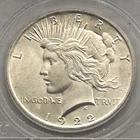 1922 Silver Peace Dollar Slabbed 90% Silver Peace $1 Dollar Philadelphia Mint