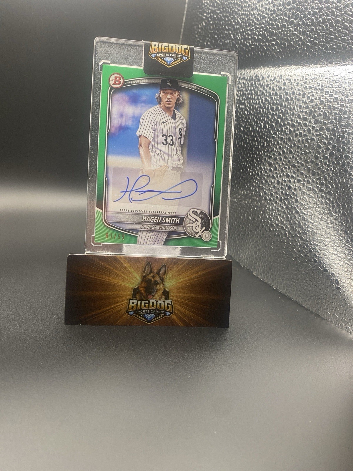 2025 Bowman Prospect Autograph Green /99 Hagen Smith Chicago White Sox #BPA-HS