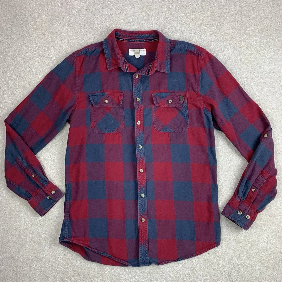 Camisa a Cuadros Triple Five Soul De Colección Abotonada Talla Mediana Franela Manga Larga y2k Foto 2 de 4