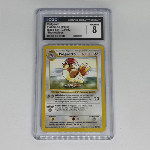 Pidgeotto (Shadowless) graded CGC 8 for sale on eBay
