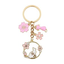 Cat Keychain Adorable Kitten Key Ring pretty Animal Keychain for Men Gift for...