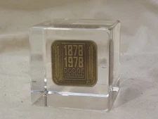 vintage 1878 1978 DODGE MAGIC WAGON JACK Paperweight Reliance Electric Lucite