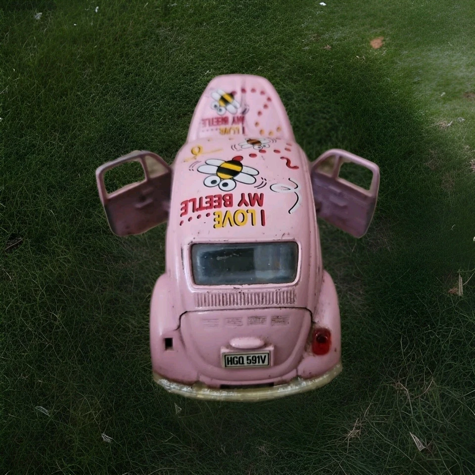 5 Volkswagen Beetle VW Bug Diecast Pull Back escala 1:32 3 colores ~ Propiedad de 28 años Foto 4 de 4