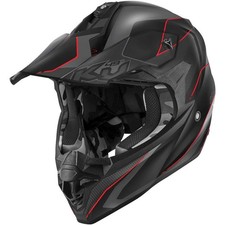 CASCO HELMET MOTO CROSS ENDURO KAPPA KV49 NERO ROSSO OPACO TG L