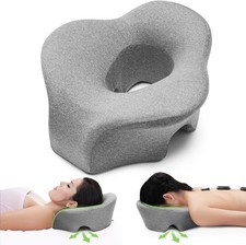 Face down Pillow Massage Headrest for Bed, Dual Exhaust Holes Memory Foam BBL Ma
