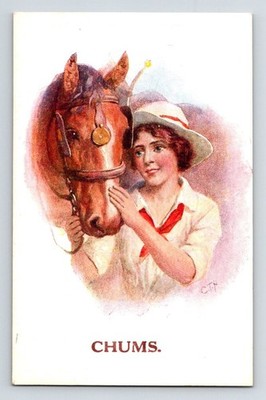 Tiere: Pferde. ''Chums''. Künstler, C. T. Howard. Unbestellte Postkarte.