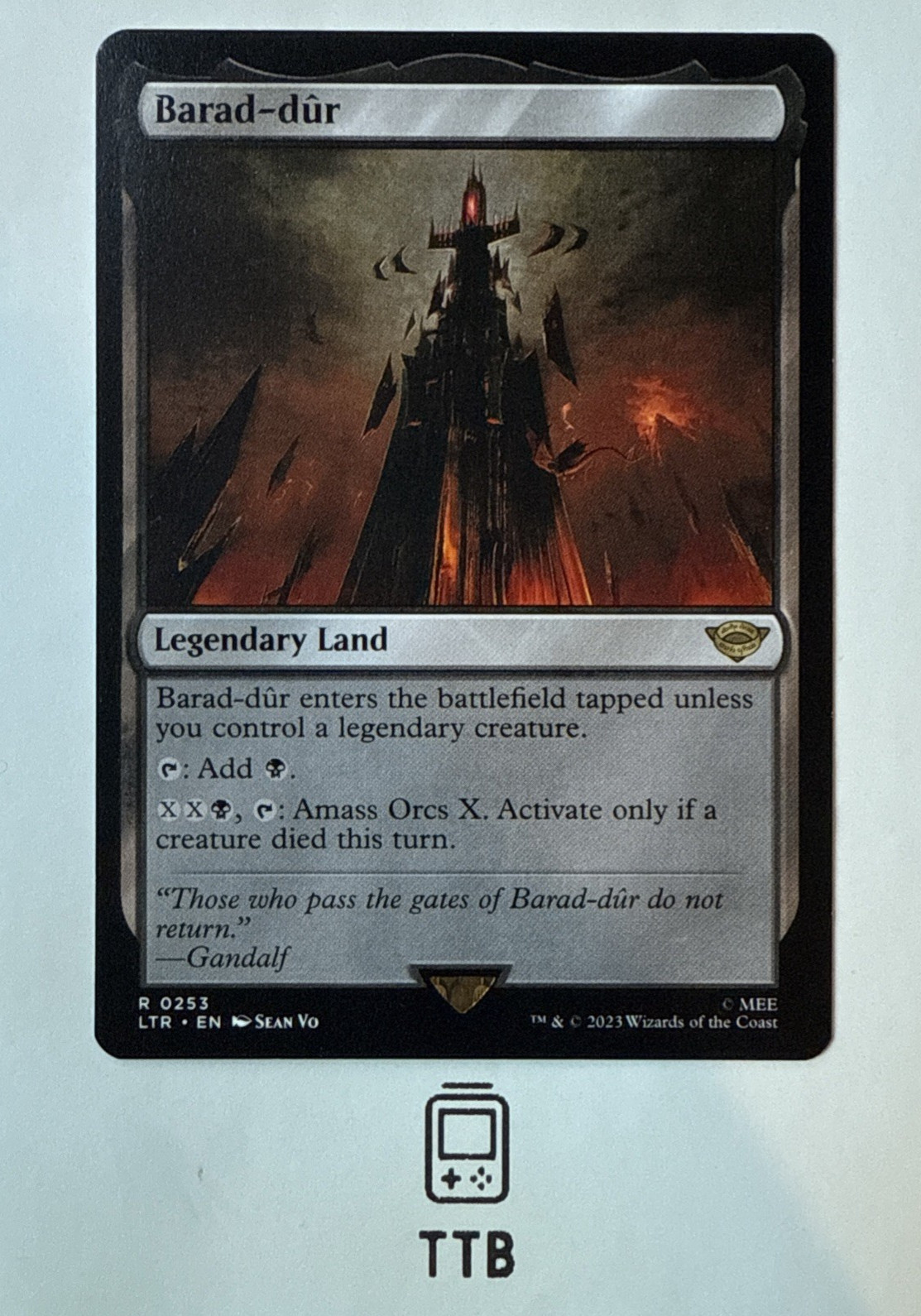 MTG Barad-Dur 253 Rare, NM LTR Lord of the Rings