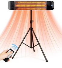 Paraheeter Electric Outdoor Heater, Infrared Patio Heater On Tripod NEW