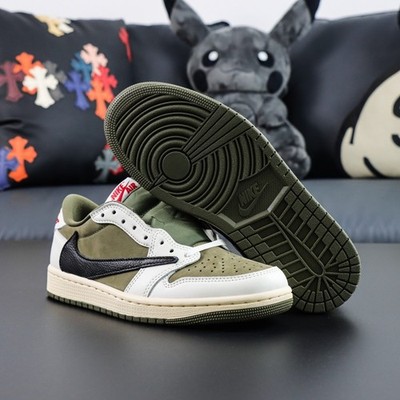 Travis Scott x Air Jordan 1 Low ''Medium Olive'' DM7866-200
