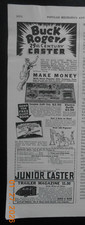 1936 Buck Rogers 25th Century Junior Caster space play toy print AD order form