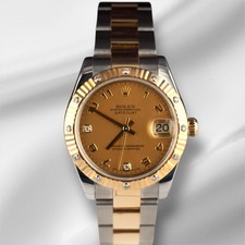 Rolex 31mm Datejust Medie Giallo Oro Acciaio Goldust Quadrante Mop Watch 178313
