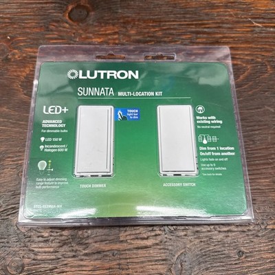 Lutron Sunnata LED Dimmer & Accessory Switch 3 Way Kit White STCL-153MRH-WH