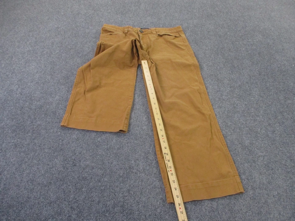 Pantalones Pendleton Mujer 12 Marrón Lona Chino Pierna Ancha Recto Trabajo Clásico Foto 3 de 4